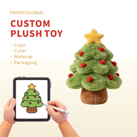 Peluche Anime Personnalisable Thème Noël Arbre de Noël Animal en Peluche Rembourré Coton PP