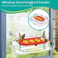 Mangeoires à colibris portables en plastique avec fonction de suspension, petits abreuvoirs de fenêtre pour usage extérieur pour l'alimentation des oiseaux
