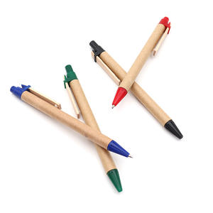 Stylo à bille en papier réutilisable et recyclable de 1.0mm avec logo personnalisé écologique pour les réunions - Product Image 2