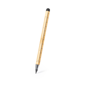NOUVEAU CRAYON ÉCOLOGIQUE PROMOTIONNEL EN BAMBOU MULTIFONCTIONNEL EN FORME D'HEXAGONE AVEC GRAVURE LASER DU LOGO ET STYLET INTEGRÉ - Product Image 1