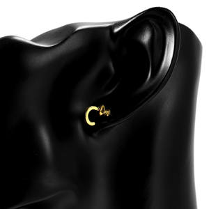 Aretes de Botón Simples, Lindos y Encantadores de Latón con Baño de Rodio y Circonita Cúbica, Joyería de Regalo para Mujer - Product Image 4