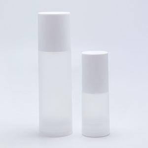 Flacons de soin de la peau à pompe sans air de 15 ml à 100 ml, flacons pulvérisateurs pour bouteilles en plastique transparent, givré, mat avec couvercle mat - Product Image 3