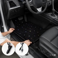Tapis de voiture LED ciel étoilé, nouveau tapis de sol LED ciel étoilé pour voiture, tapis lumineux RGB, ajustement universel pour tous les véhicules