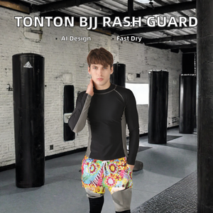 เสื้อรัดกล้ามเนื้อ BJJ แบบสั่งทำพิเศษ พิมพ์ลายด้วยความร้อน ชุดกีฬาโพลีเอสเตอร์ สำหรับผู้ใหญ่ แบบยูนิเซ็กซ์ แขนยาว แห้งเร็ว น้ำหนัก 260 กรัม - Product Image 2