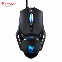 Ratón para Juegos con Programación de Macros, Ratón para Juegos con Cable 7D, Retroiluminación LED RGB, Ratón para Deportes Electrónicos de 6400 DPI para Computadora de Escritorio