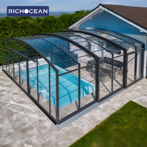 RICHOCEAN Veranda Moderna Personalizzata Impermeabile Retrattile in <span class=keywords><strong>Alluminio</strong></span> con Tetto Scorrevole Elettrico - Product Image 4