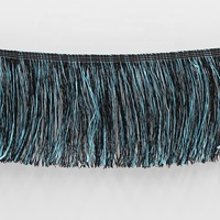 Frange longue en rayonne et soie multicolore personnalisable de 10 cm, 20 cm, 30 cm pour robes et textiles de maison