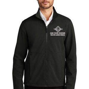 2025 Chaquetas de exterior con texto de logotipo bordado personalizado para hombres J901 Soft Shell Zip up con características colectivas - Product Image 4