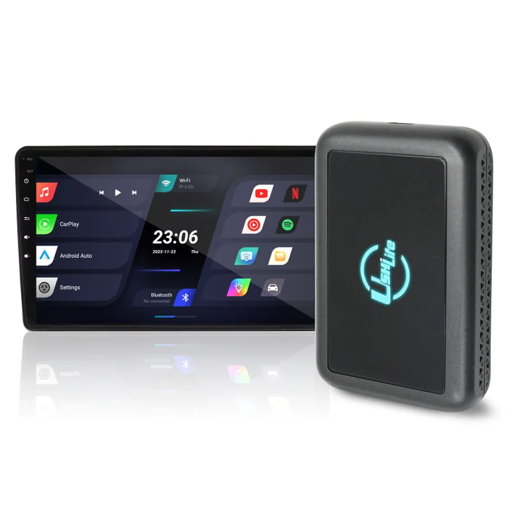 OEM Ushilife araba oyun adaptörü USB 2GB + 16GB evrensel Android oto kablosuz Carplay Ai kutusu Dongle Youtube Netflix