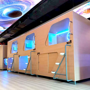 Letto matrimoniale camera da letto capsula di spazio Hotel copertura capsula Hotel Hotel letto a castello ecologico ed ecologico xilografia - Product Image 1