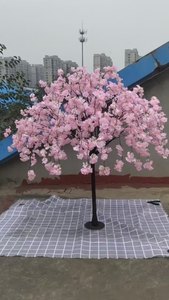 Grand arbre de <span class=keywords><strong>cerisier</strong></span> en soie pour mariage, arbre de sakura japonais avec des pétales de fleurs denses pour la décoration de table à la maison ou à l'hôtel - Product Image 6