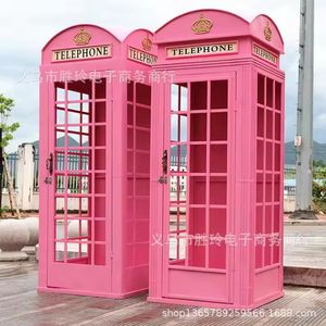 Cabina telefónica rosa <span class=keywords><strong>para</strong></span> decoración <span class=keywords><strong>de</strong></span> arte al aire libre, accesorios <span class=keywords><strong>de</strong></span> fotografía <span class=keywords><strong>para</strong></span> boda, cabina telefónica <span class=keywords><strong>de</strong></span> Londres, cabina telefónica rosa - Product Image 4