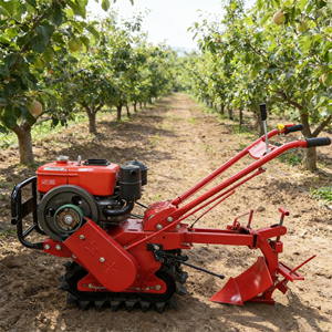 Multifunctionele kleine kettingaangedreven <span class=keywords><strong>cultivator</strong></span> met één wiel, diesel aangedreven mini-akkerbouwmachine - Product Image 5