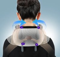 Masseur professionnel sans fil 3D Shiatsu breveté par le fabricant pour le cou, les épaules et le dos avec fonction chauffante pour soulager la douleur
