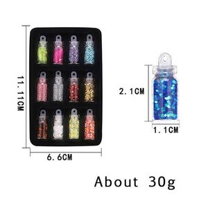 กาวดินน้ำมัน OEM สีสันสดใส กลิตเตอร์เรืองแสงในที่มืด 12 สี กาวทำสไลม์ DIY พร้อมน้ำยาเร่งปฏิกิริยา สีเขียว - Product Image 6