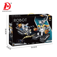 Kit de Robot de Bloques de Construcción Programables STEM con Control Remoto, 2 Formas Deformables, Coche Oruga, Juguete de Ladrillos de Ensamblaje Controlado por APP