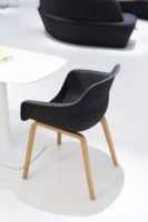 Fauteuil de loisirs moderne en matériaux recyclés avec structure métallique, feutre acoustique nordique, pour la maison, le salon, le bureau