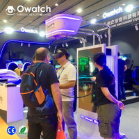 De 9D espacio caminando Simulador de movimiento de la plataforma de realidad virtual de disparar un arma máquina de juego