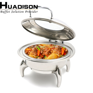 Equipo de restaurante Huadison, juego de buffet de acero inoxidable, plato de frotamiento, calentador de comida, plato de frotamiento para catering de <span class=keywords><strong>hotel</strong></span>