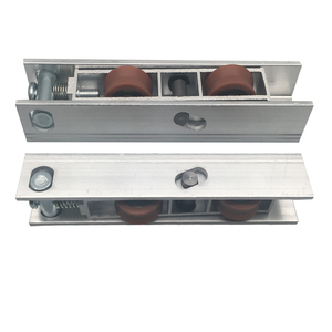Herrajes para <span class=keywords><strong>Puertas</strong></span>, Rodillo Deslizante de <span class=keywords><strong>Aluminio</strong></span>, Rodillo Doble para Puerta, Rueda para Puerta Corredera - Product Image 1
