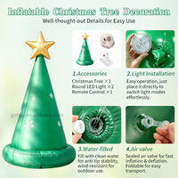 Décorations de Noël LED d'extérieur gonflables pour jardin, Père Noël télécommandé, accessoires de fête festifs