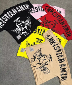 เสื้อยืดผ้าฝ้ายพิมพ์ลายโลโก้ตามสั่งแบบมีตราสินค้า DTF โลโก้ส่วนตัวกล่องขนาดใหญ่เข้ารูปแบบแห้งคุณภาพสูง - Product Image 1