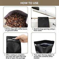 Bolsa de Papel Kraft con Protección UV, Reutilizable, a Prueba de Humedad, con Válvula para Envasado de Alimentos, Café en Grano y Té