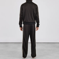 Survêtement Premium Homme Style Urbain Rétro Sportswear Classique à Rayures Latérales Col Montant Zippé Léger