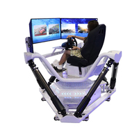 Simulateur de course dynamique 6DOF Creatfun Y812 fabriqué en usine avec 3 écrans de 32 pouces, machine de jeu de course automobile 1 joueur pour centres de jeux