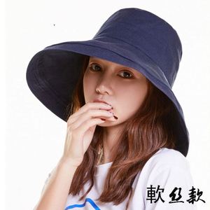 Women Double Sided Summer Fisherman Hat Spliced Big Brim for Spring Autumn Reversible Foldable <b>Sunscreen</b> Casual Bucket Hat - Product Image 6