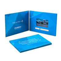 Produit populaire hd boîte vidéo invitation cartes de vœux écran lcd pour la publicité cadeau business vidéo livret