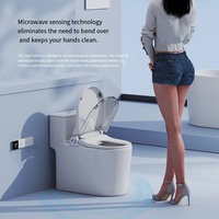 Siège de toilette intelligent 2026 Tiktok, design moderne, petite taille, entièrement automatique, avec couvercle rabattable, télécommande, nettoyage et séchage