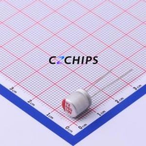 Condensador Sólido SPT1AM681F09OR, Componente de Montaje en Orificio (THT), D8xL9mm 680uF 20% 10V 3.5mm - Product Image 1