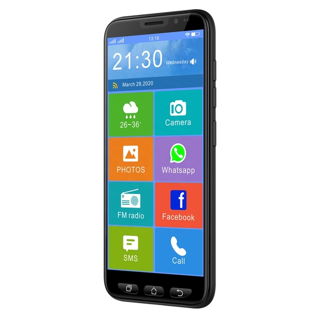 4G LTE Smartphone 5.5 Inch Android 11.0 Touch Screen Mobile Phone with Dual Camera, Big Font, Big Icon