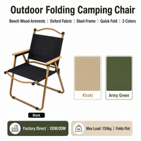Chaise de plage pliable pour adultes, chaises de camping légères et pliables avec accoudoirs rigides, supporte 260 lb pour les concerts en plein air sur pelouse