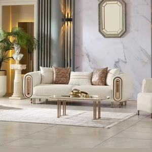 Set <span class=keywords><strong>di</strong></span> Divani in Tessuto Moderno Francese per Soggiorno, Divano Lineare, Nuovo Modello Trendy in Stile Wabi-sabi - Product Image 3