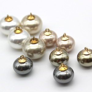 Decorative Shiny <strong>Shank</strong> <strong>Buttons</strong> , Coat Gold Metal Custom Pearl <strong>Button</strong> for Clothing up Shirt - Product Image 5