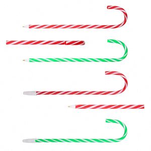 Christmas Promotion Plastic Gel Pens Wholesale Candy Cane-shaped Signature Pen Christmas <b>Gift</b> Suitable for Corporate Events - Product Image 3