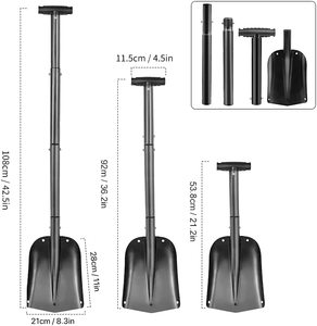 <span class=keywords><strong>Pelle</strong></span> à <span class=keywords><strong>neige</strong></span> compacte en aluminium, multi-sections, détachable, légère (0,6 kg), pousse-<span class=keywords><strong>neige</strong></span>, sac à dos d'urgence pour véhicule - Vente chaude - Product Image 3