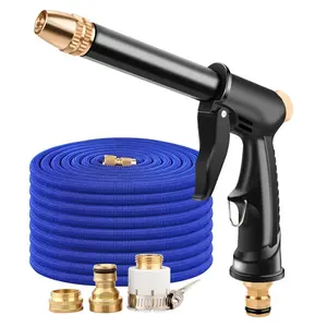 Factory Wholesale Spray Gun With 3 X 25 ft Expandable Garden Hose Irrigation Sprinkler Kit