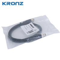 Connecteurs circulaires blindés KRONZ M12 mâle vers femelle 4 broches, codage D, AWG22, paires torsadées, câble PVC, broches 1 et 3 (données) et broches 2 et 4 (alimentation)