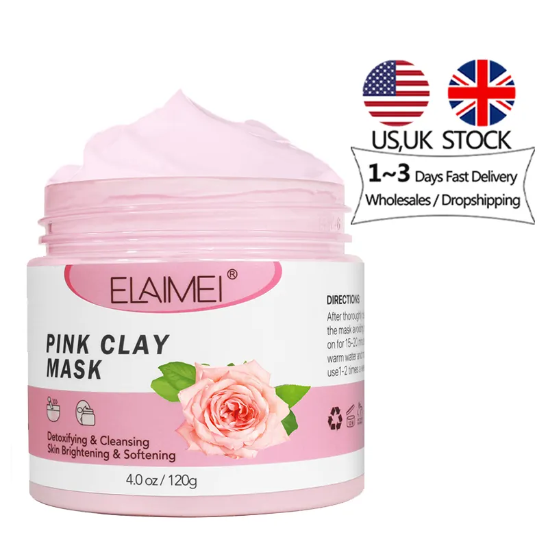 Wholesale Factory Price Natural Organic Skin Care Rose Mud Facial Mask Private Label Deep Cleansing Pink Clay Mask