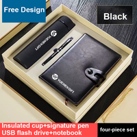 Cahier et stylo de luxe personnalisés de haute qualité avec logo propre papeterie de bureau d'affaires coffret cadeau promotionnel