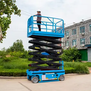 320 450 Kg Full Electric Mobile Folded Platform Portable Hydraulic Scissor Lifting Equipment For Narrow Space