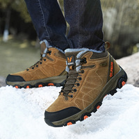 Bottes d'hiver imperméables professionnelles unisexes, chaussures de randonnée en daim à tige haute, antidérapantes, bottes de montagne pour l'extérieur, OEM/ODM