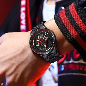 Reloj de pulsera de cuarzo giratorio creativo con diseño de coche, estilo deportivo de lujo, puntero de acero inoxidable negro, regalo para hombre y pareja, ideal para dropshipping. - Product Image 3