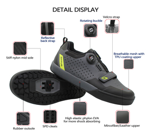 Avitus Best <span class=keywords><strong>Gravel</strong></span> <span class=keywords><strong>Chaussures</strong></span> de vélo de montagne pour vélo de cyclisme sans pince Descente et Enduro <span class=keywords><strong>Chaussures</strong></span> de cyclisme de descente - Product Image 3
