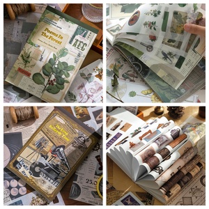 Simno 50 Fogli Vintage per Scrapbooking, Adesivi Estetici Washi per Collage Fai-da-Te - Product Image 4