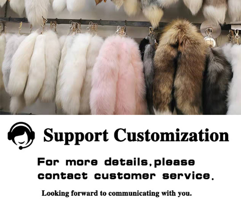Factory Direct Price Real Fox Fur Tail Fluffy Fox Fur Tail Fox Fur Tail Keychain