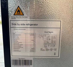 Black Smart Side-by-Side <b>Refrigerator</b> With Fully Automatic Air Cooling Without Frost Water Dispen 220-240V 50HZ M - Product Image 6